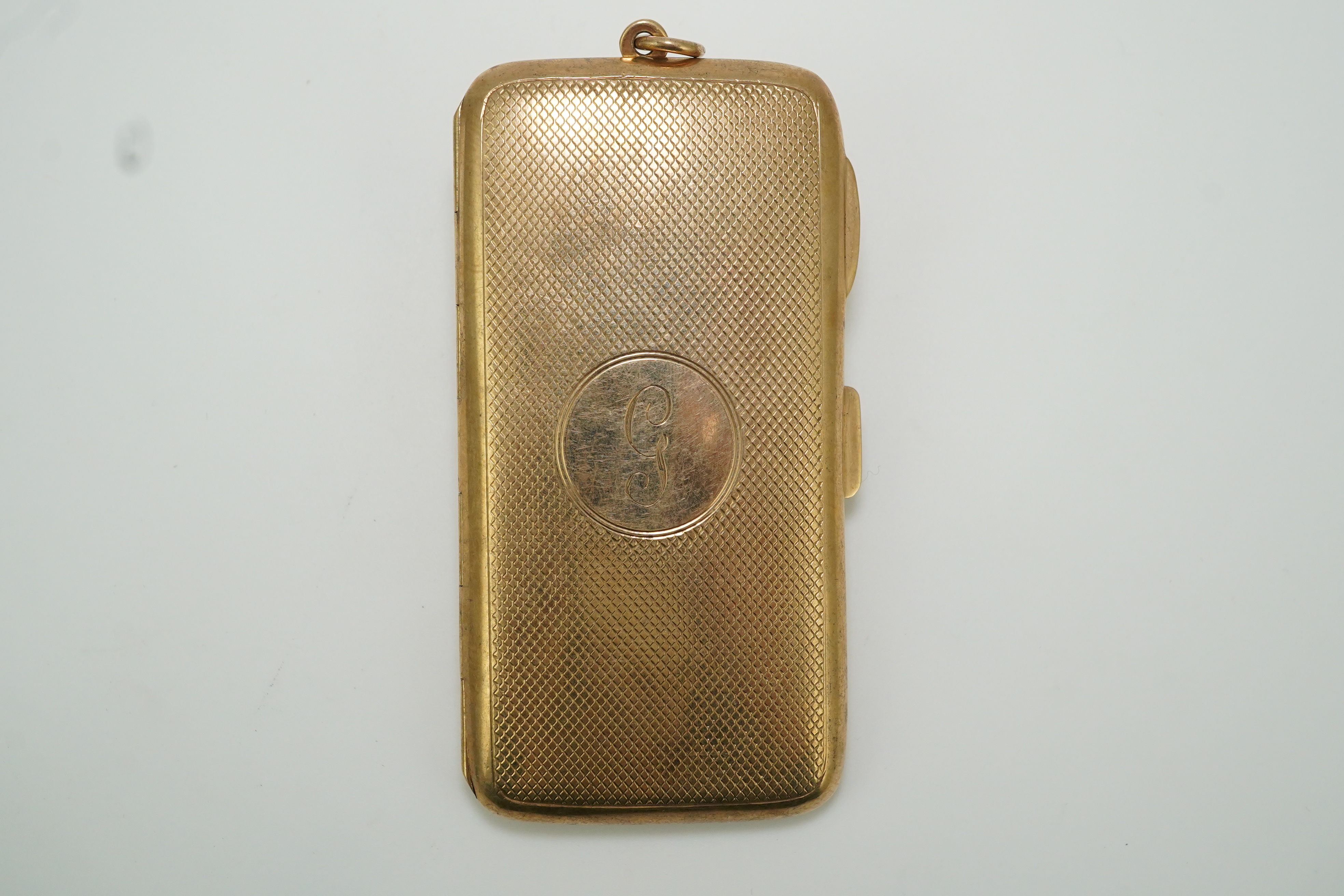 A George V 9ct gold cigarette case, circa 1919